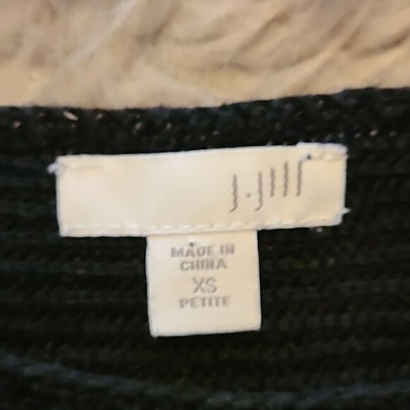 J‎ jill womens black knit linen short sleeve sweater size xs petite - Picture 4 of 6